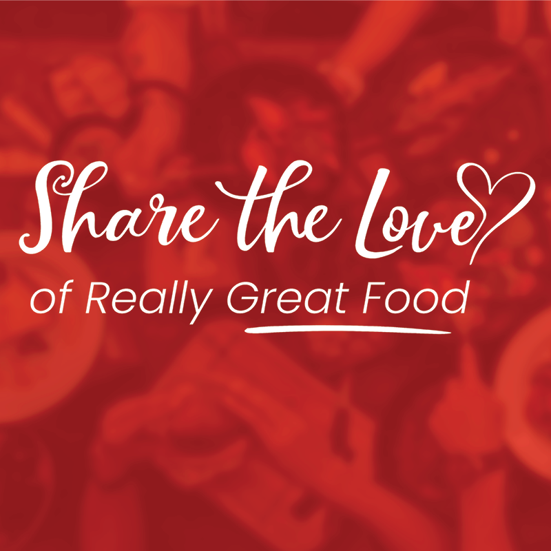 Share the love of really great food with the people you love the most. And don't forget a beautiful bouquet.