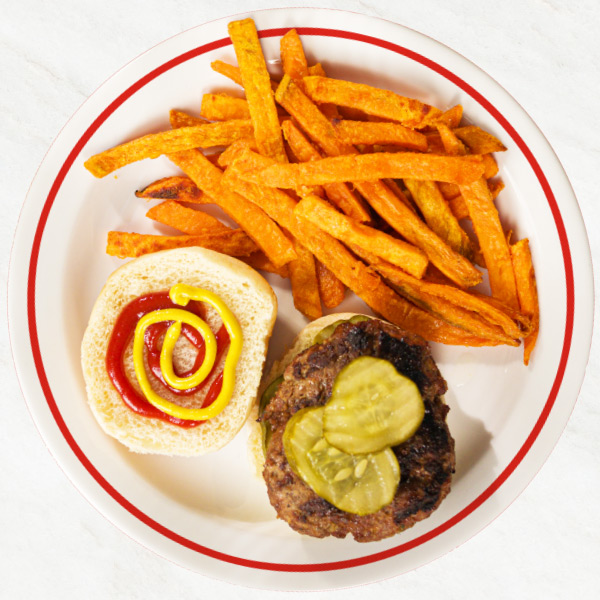 It's a Thriller for the Griller! Make homemade hamburger patties with fresh Alberta Beef Lean Ground Hamburger. Top the patties with your choice of condiments and add a side of sweet potato fries.