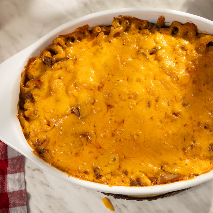 Alberta Beef Hamburger Casserole is great to freeze or have after a long day!