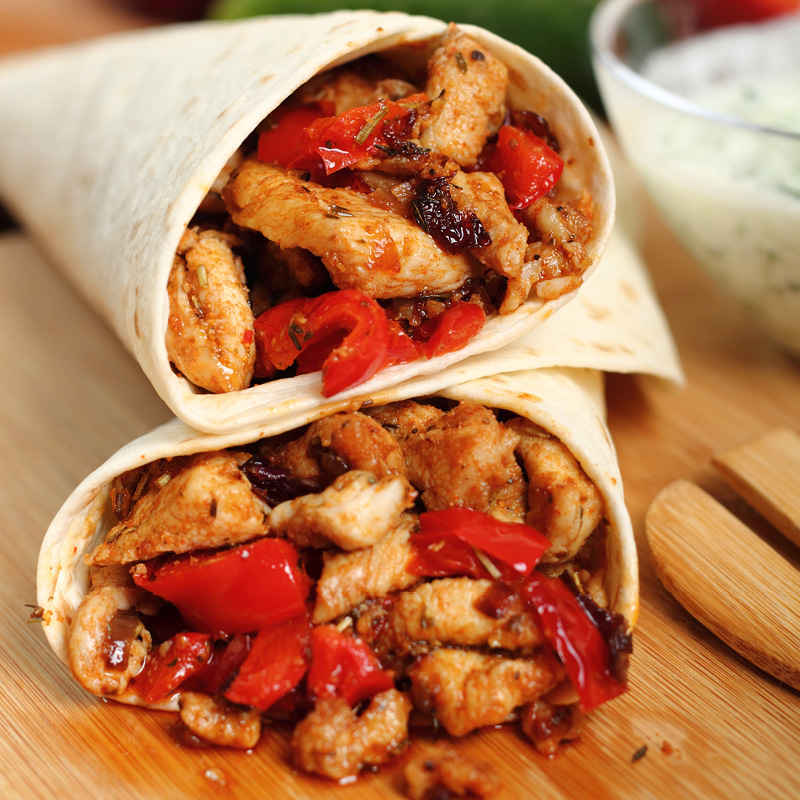 Greek Chicken Wrap & Tzatziki Sauce