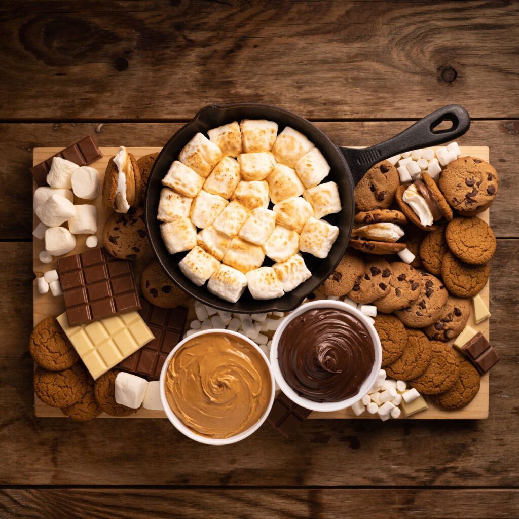 Gather the family for a tasty summer treat! Find everything you need to build the perfect summer s'more-gasboard.